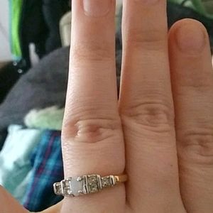 Mother pearl 18k ring